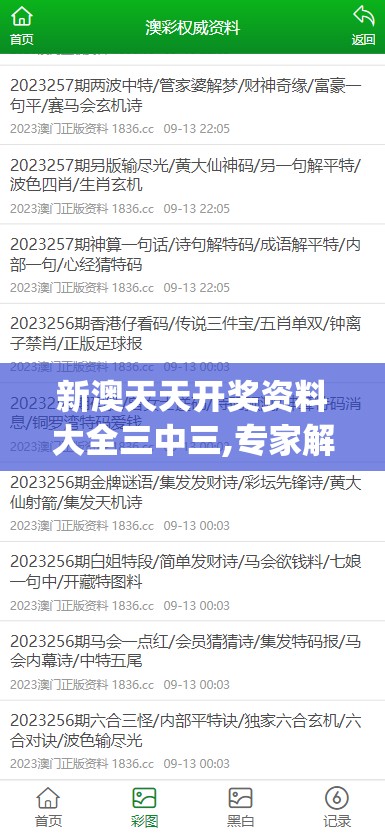 新澳天天开奖资料大全三中三,专家解析解释落实_进阶版.3.461