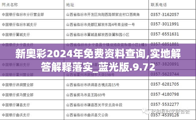 新奥彩2024年免费资料查询,实地解答解释落实_蓝光版.9.72