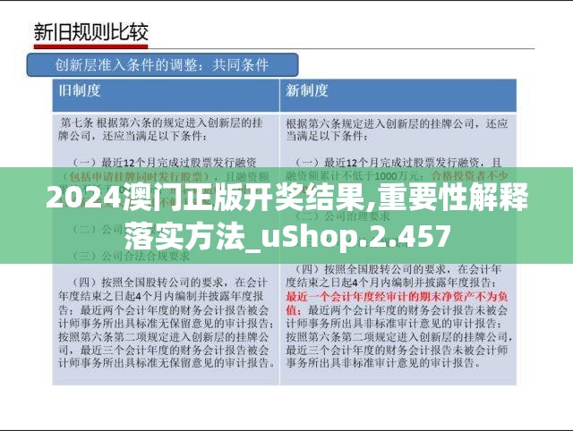 2024澳门正版开奖结果,重要性解释落实方法_uShop.2.457