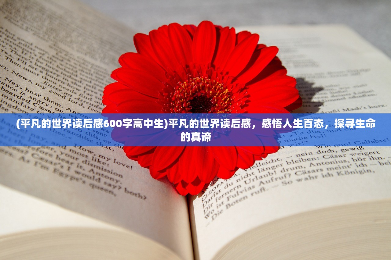 (平凡的世界读后感600字高中生)平凡的世界读后感，感悟人生百态，探寻生命的真谛